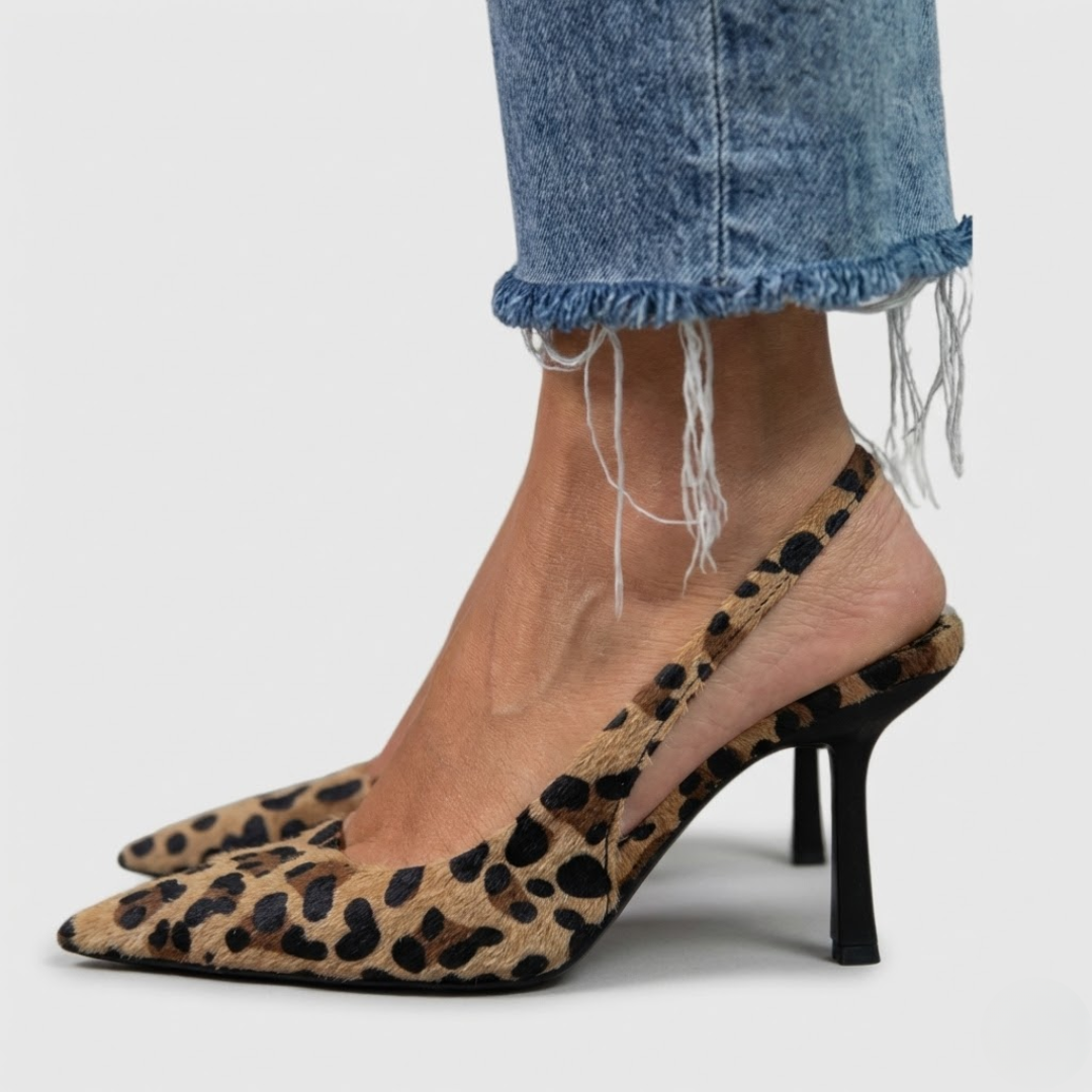 Isabriella | Zapatos de tacón con estampado de leopardo