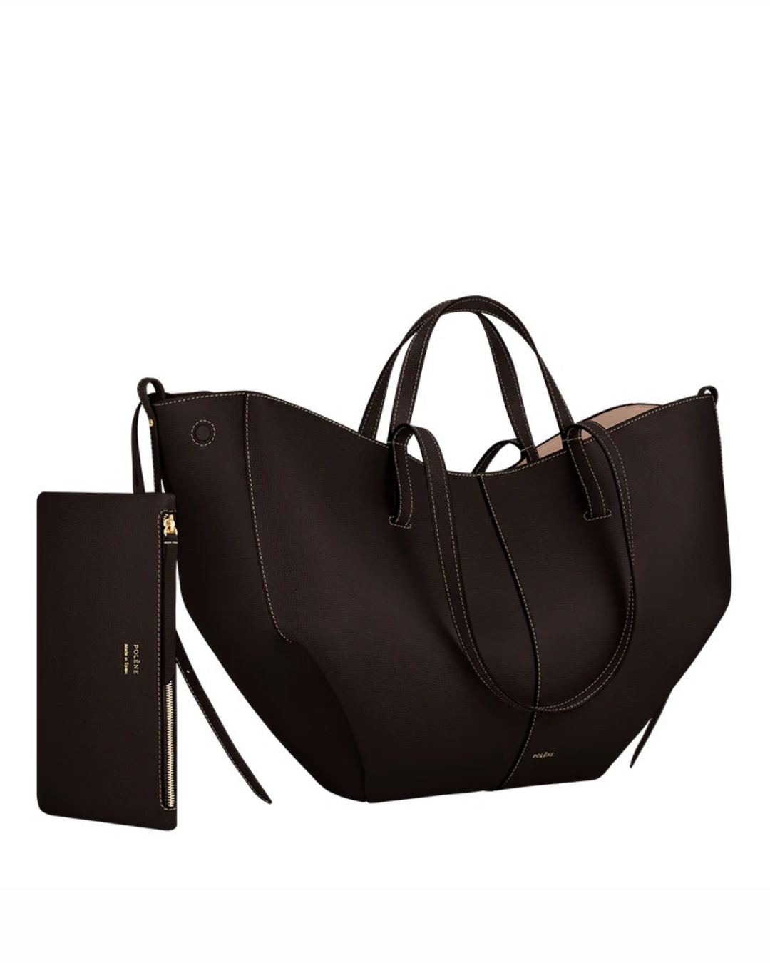 Bolso para mujer de piel de becerro con cierre magnético