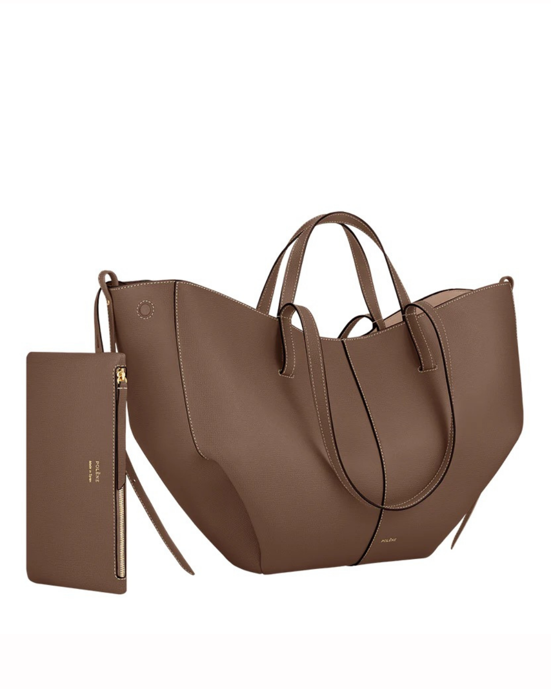 Bolso para mujer de piel de becerro con cierre magnético