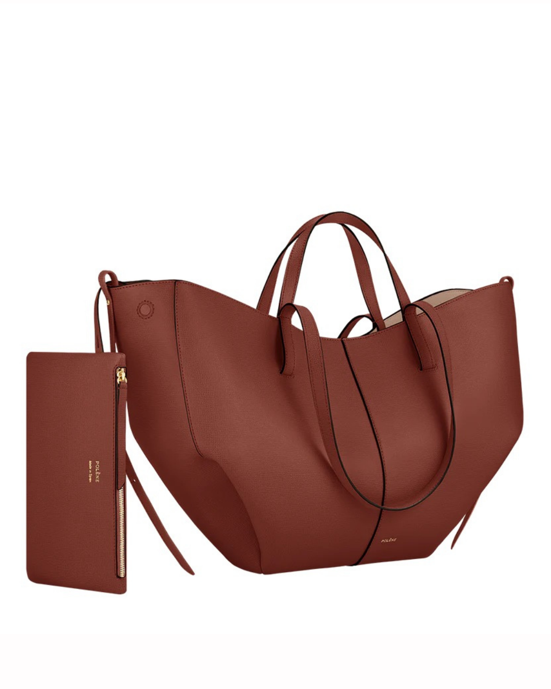 Bolso para mujer de piel de becerro con cierre magnético