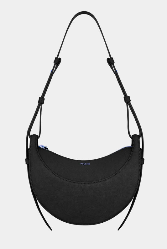 Bolso de mano para mujer con diseño de media luna y cremallera