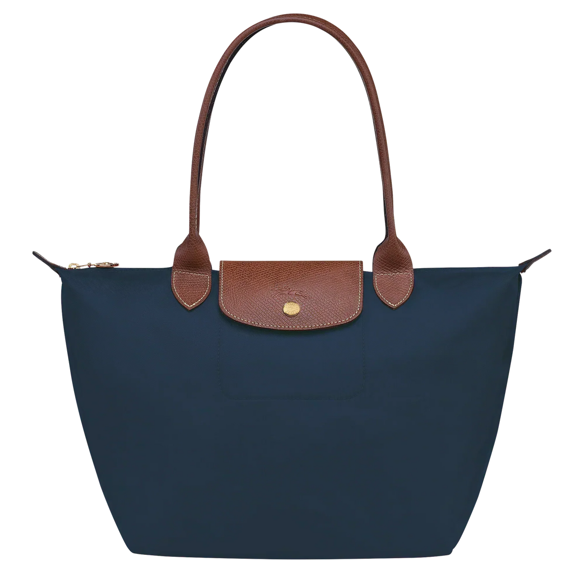Bolso tote plegable de nailon para mujer en azul marino