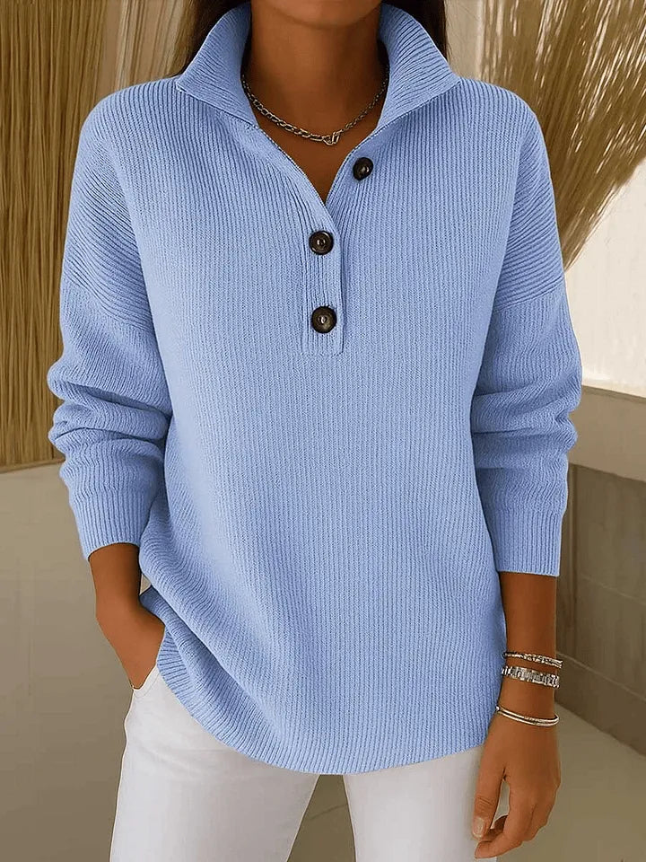 Amparo | Jersey polo con cuello de pico