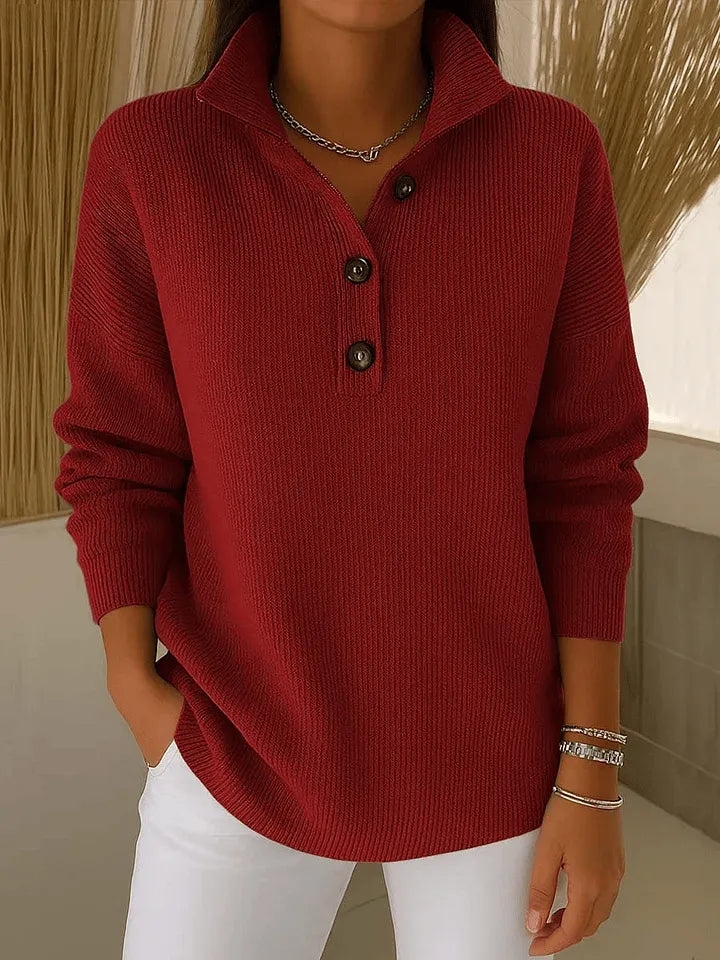 Amparo | Jersey polo con cuello de pico