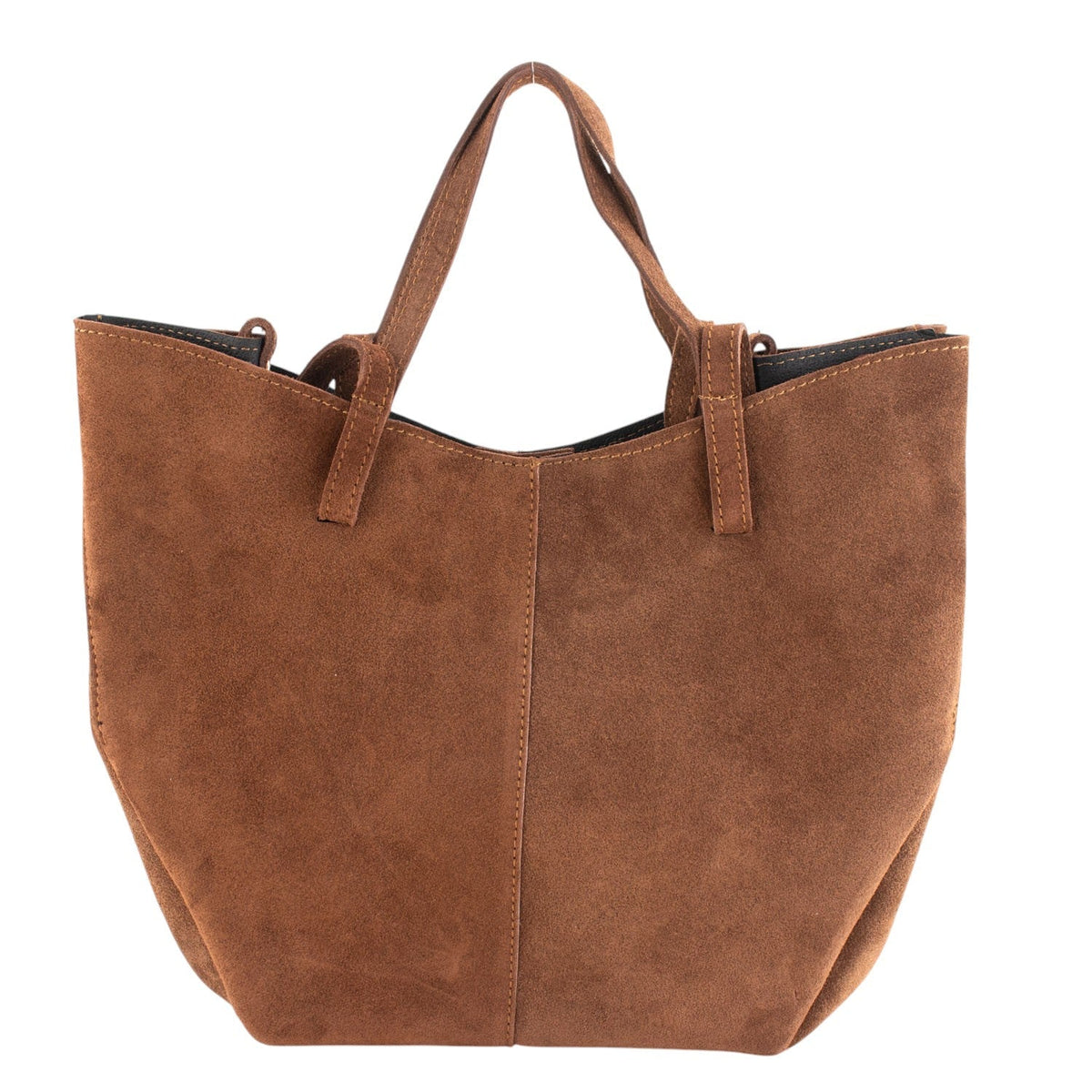 Bolso shopper Piel Pregato Venetto Camel
