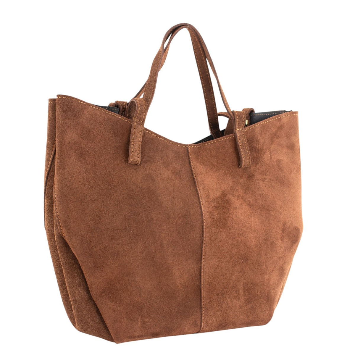 Bolso shopper Piel Pregato Venetto Camel