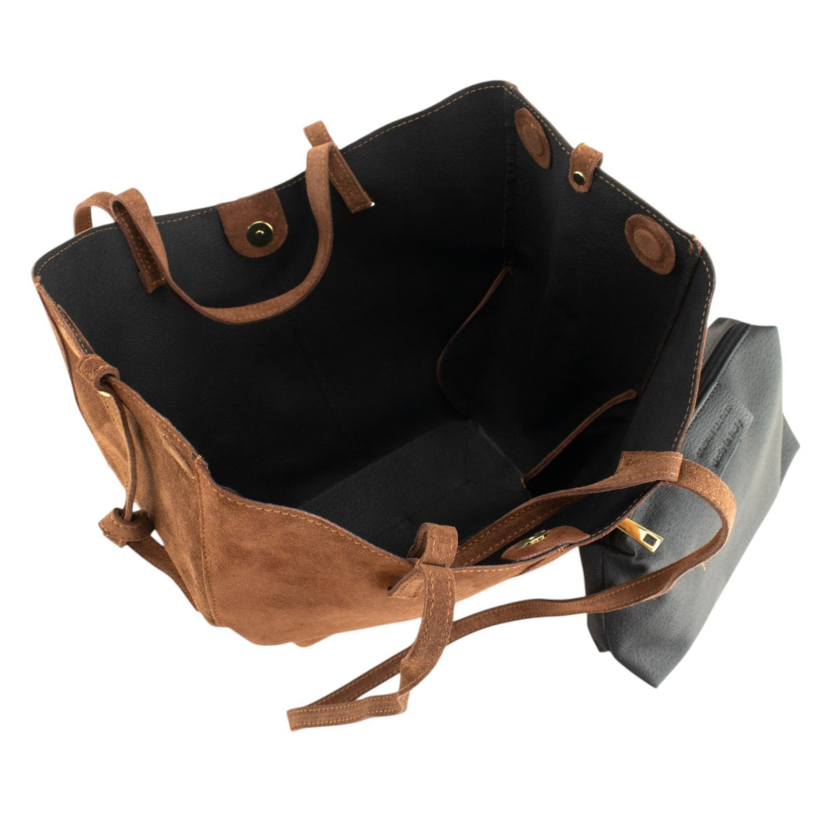 Bolso shopper Piel Pregato Venetto Camel