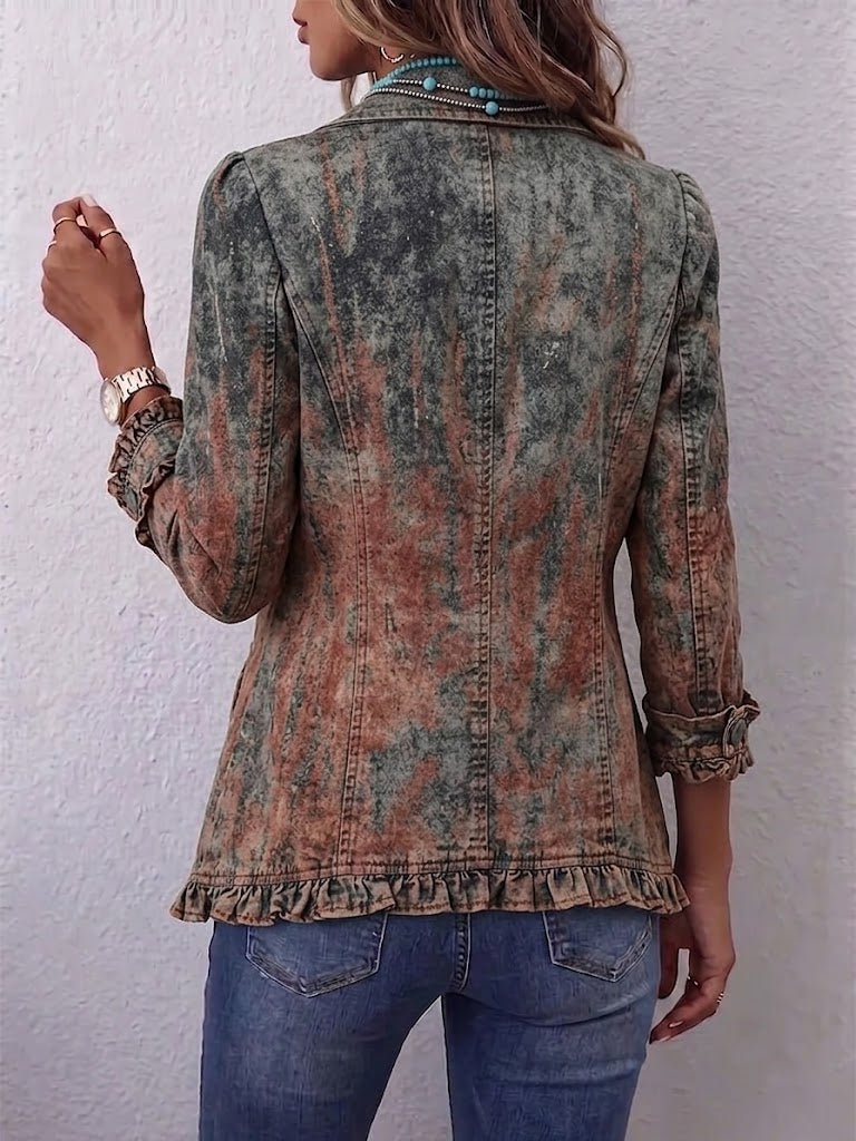 Flaminia | Chaqueta vintage con estampado degradado texturizado
